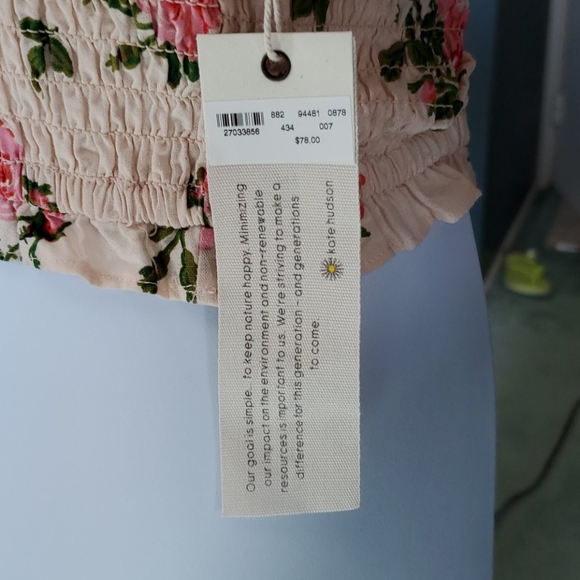 New Kate Hudson Happy Nature Floral Crop Top - Picture 4 of 8